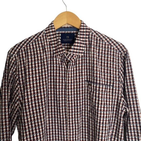 Scotch & Soda Checkered Button Down Shirt XLarge - Picture 5 of 6